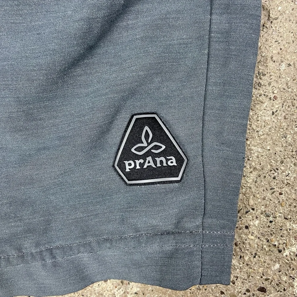 Prana Baja Shorts Men's Size Medium Gray Hemp Drawstring Athletic Outdoor Wear